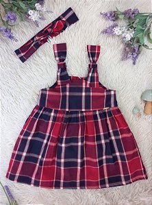 Vestido Xadrez com Tiara- Nini e Bambini