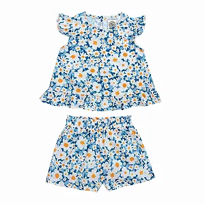 Conjunto Fem Blusa e Short Margaridas - Bibe
