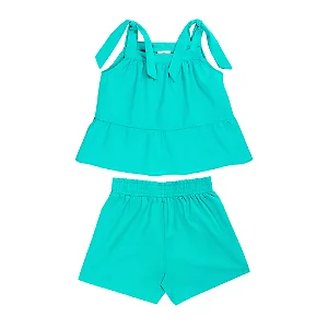 Conjunto Blusa de Alcinha e Short Azul - Bibe