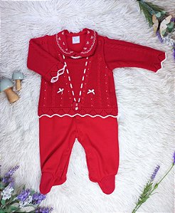 Macacão Tricot Giovana Vermelho - Beth Bebê