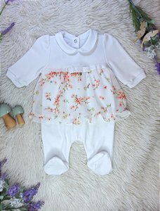 Macacão Fem ML c/ Vestido Florido - Bibe