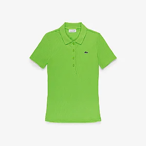 Camisa Polo Feminina em Algodão Orgânico Verde - Lacoste