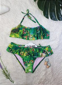 Biquíni Lessy Tanga Babados Borboletas 12 Anos - New Beach