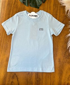 Camiseta Masc Básica C/ Logotipo Azul Céu - King e Joe