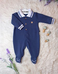 Macacão Masc Surf Azul Escuro c/ Detalhe Branco- Grow Up