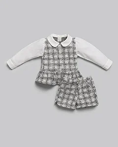 Conjunto Fem Bata ML e Short Tweed Chic - Anjos Baby