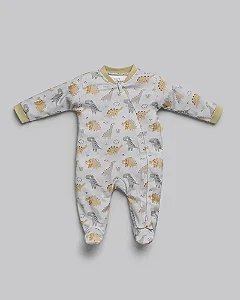 Macacão Masc com Ziper Suedine Dinos- Anjos Baby