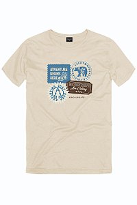 Camiseta Masc Estampada Adventure Areia - King e Joe