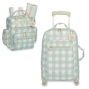 Mala Maternidade de Rodinha + Mochila Maternidade Urban Margarida Menta - Masterbag Baby