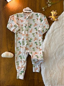 Macacão Masc c/ Ziper Estampa Dino - Doctor Baby