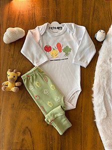 Conjunto Body ML Masc e Mijão Legumes- Doctor Baby