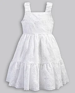 Vestido Branco com Bordado e Lantejoulas 02 anos - Anjos Baby