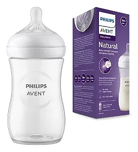 Mamadeira Pétala Transparente 260ml n°3- Avent