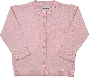 Casaquinho Fem Tricot Aberto C/ Botões Rosa M - Noruega
