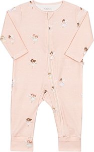 Macacão Fem Fadas Rosa - Nini e Bambini