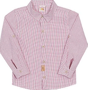 Camisa Masc ML Xadrez Vermelho - Nini e Bambini