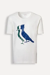 Camiseta Mini Estampada Pica Pau Nevoa Branca - Reserva