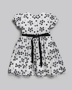 Vestido Maquinetado Tule Flor Preto - Anjos Baby