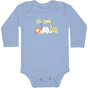 Conjunto Body ML Azul Masc  e Mijão Savana - Doctor Baby