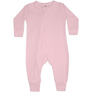 Macacão Fem Liso C/ Ziper Rosa Bebê-  Doctor Baby