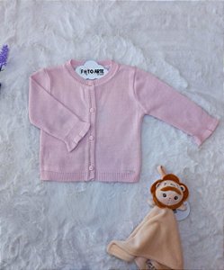 Casaquinho Fem Tricot C/ Botões Rosa Bebê M - Noruega