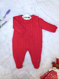 Macacão Fem Tricot Gola C/ Babado Rosa Melancia RN - Noruega