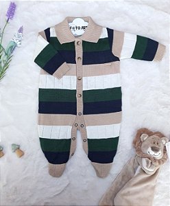 Macacão Masc Tricot Listrado RN - Noruega
