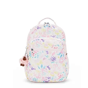 Mochila Seoul Estampado Aqua Sea - Kipling