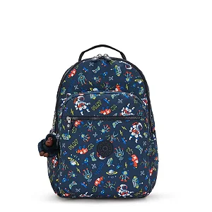 Mochila Kipling Seoul Lap Estampado Space Game - Kipling