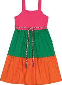 Vestido c/ Alça Colorido - Jaca Lelé