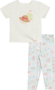 Conjunto Fem Blusa Off Sombra e Calça Legging 01 - Nini e Bambini