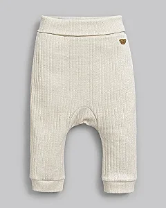 Calça Unissex Canelado Cos Anatômico Bege - Anjos Baby