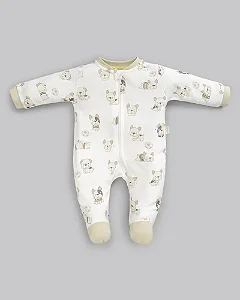 Macacão Masc Off White Pug Dog RN - Anjos Baby