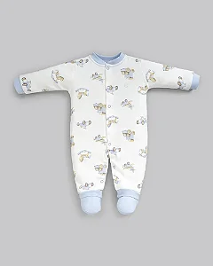 Macacão Masc Suedine Estampado RN - Anjos Baby