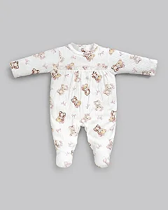 Macacão Fem Malha Anarruga Ursinhas RN - Anjos Baby