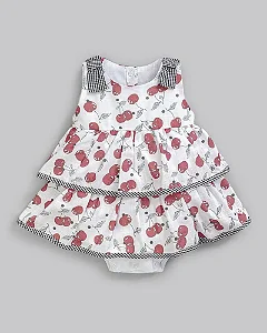 Macacão Curto Fem Maquinetado Cerejas M - Anjos Baby