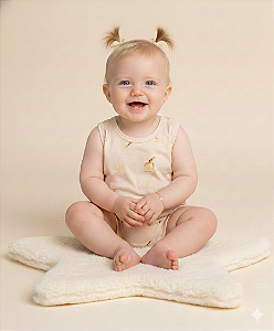 Conjunto Fem Regata e Calcinha Girafas M - Nini e Bambini