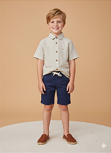 Camisa Masc Linen Listrada Verde - Grow Up