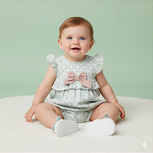 Banho de Sol Fem Picnic Creme Estampado - Grow Up