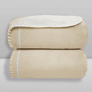 Manta Velvet Moon Frame Bege - Laço Bebê