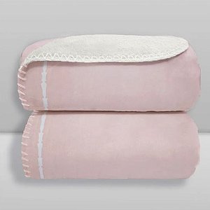 Manta Velvet Moon Frame Rosa - Laço Bebê