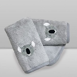 Kit Paninho de Boca Laço Bebê Babitas Bordado Coala - Laço Bebê