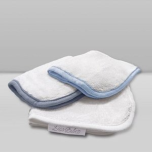 Kit Paninho de Boca Laço Bebê Babitas Azul Escuro - Laço Bebê