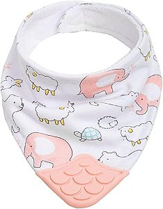 Bandana com Mordedor Animais Rosa - Buba