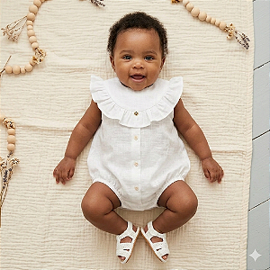 Banho de Sol Fem Bubble Pala Branco - Bibe