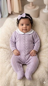 Macacão Fem Lilás C/ Gola Detalhada - Noruega