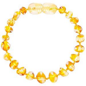 Pulseira De Âmbar Baroque Honey 14Cm