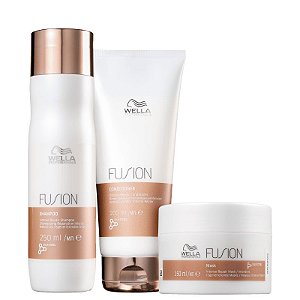 Kit Wella Professionals Fusion Trio (shampoo + condicionador + máscara)