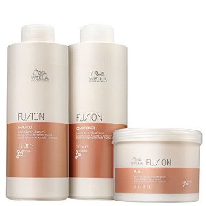 Kit Wella Professionals Fusion Trio (Shampoo + Condicionador + Máscara)