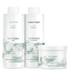 Kit Wella Professionals Nutricurls Salon Trio (Shampoo + Condicionador + Máscara)